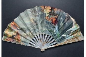 Parrow tulips, fan by Lucien Darpy circa 1901-1902