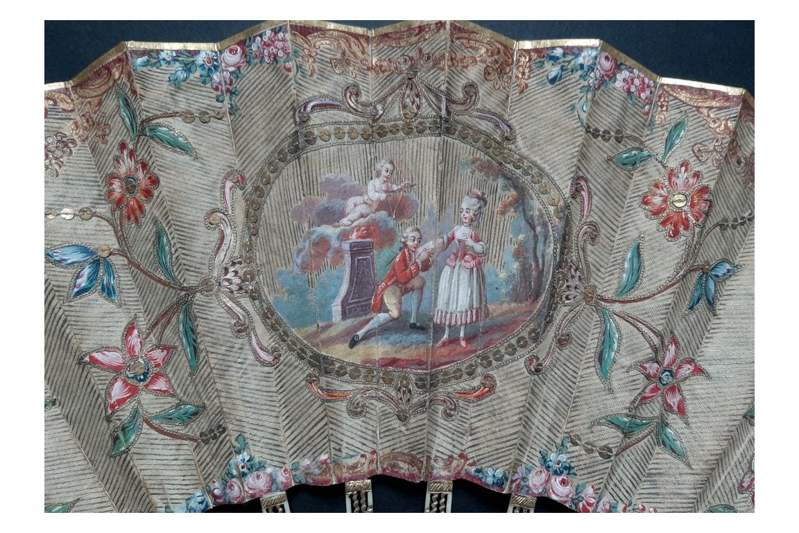 L'éventail et le cor, éventail à système d'automates, vers 1770-80