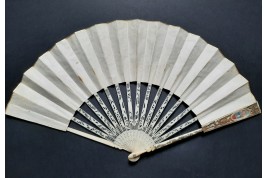 Fan and hunting horn, fan with automaton, circa 1770-80