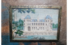 Stroll in Paris, panorama fixed fan circa 1830-40