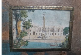 Stroll in Paris, panorama fixed fan circa 1830-40