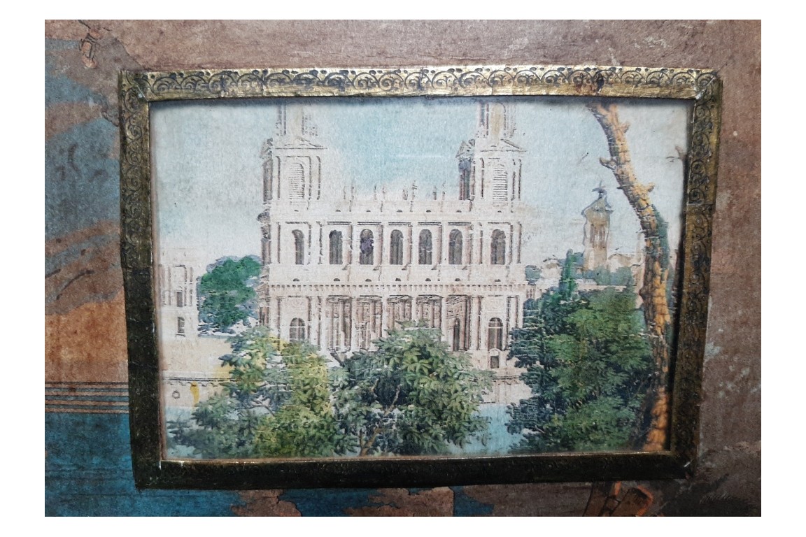 Stroll in Paris, panorama fixed fan circa 1830-40