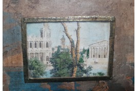 Stroll in Paris, panorama fixed fan circa 1830-40