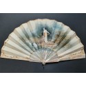 Beauty with swans, fan by Houghton, circa 1880-90