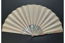 Beauty with swans, fan by Houghton, circa 1880-90