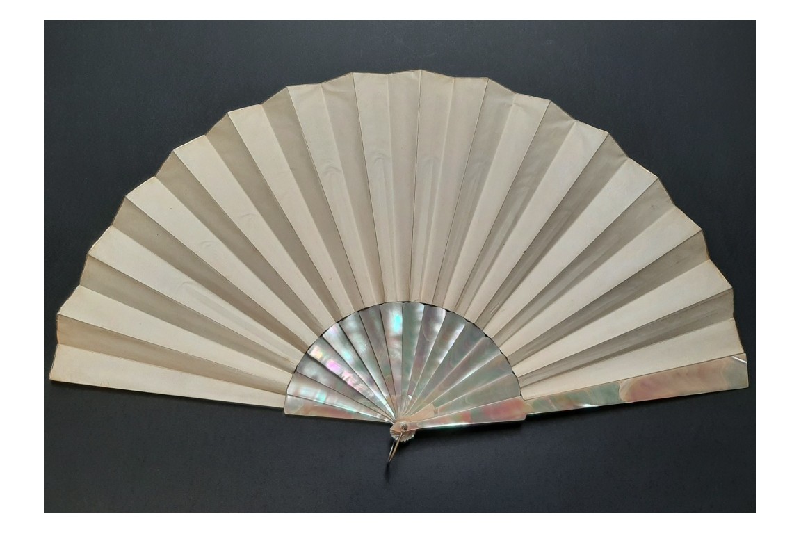 Beauty with swans, fan by Houghton, circa 1880-90