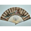 Hidden wedding, three images fan, circa 1770-80