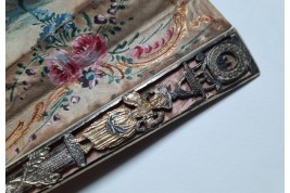Hidden wedding, three images fan, circa 1780