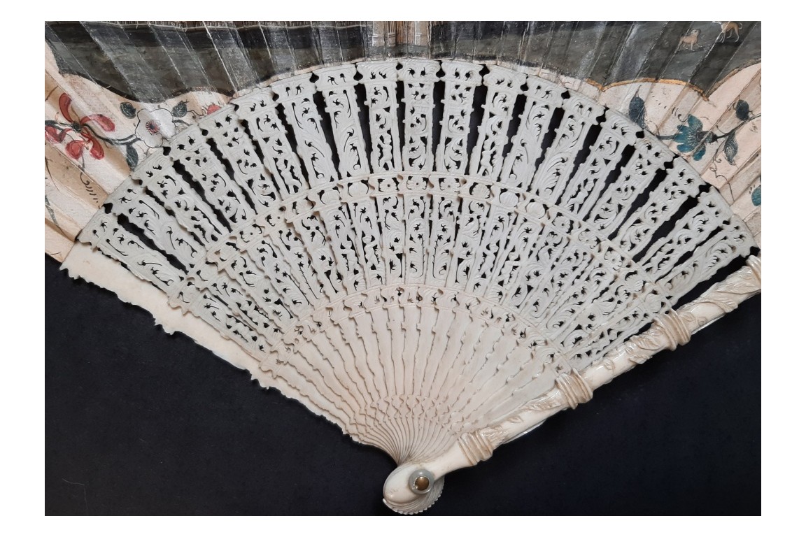 Queen Square in Bath and Prior Park, fan circa 1740-50