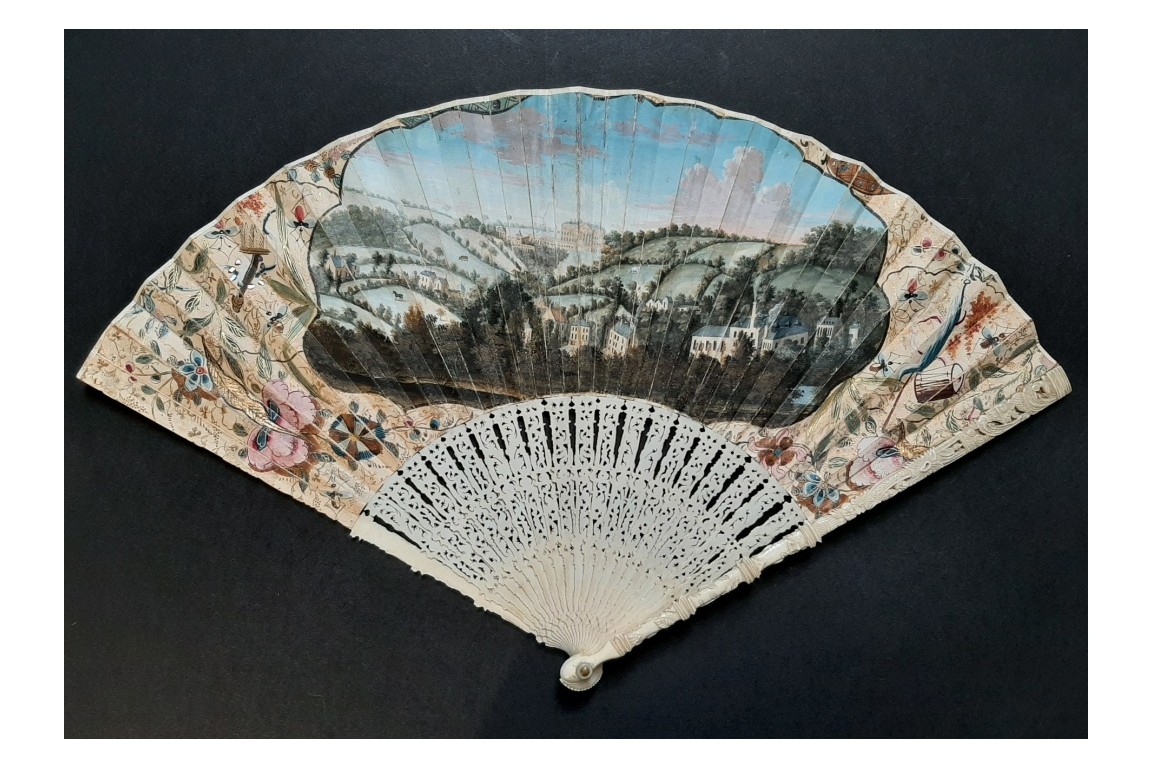 Queen Square in Bath and Prior Park, fan circa 1740-50