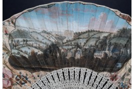 Queen Square in Bath and Prior Park, fan circa 1740-50