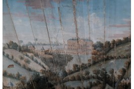 Queen Square in Bath and Prior Park, fan circa 1740-50