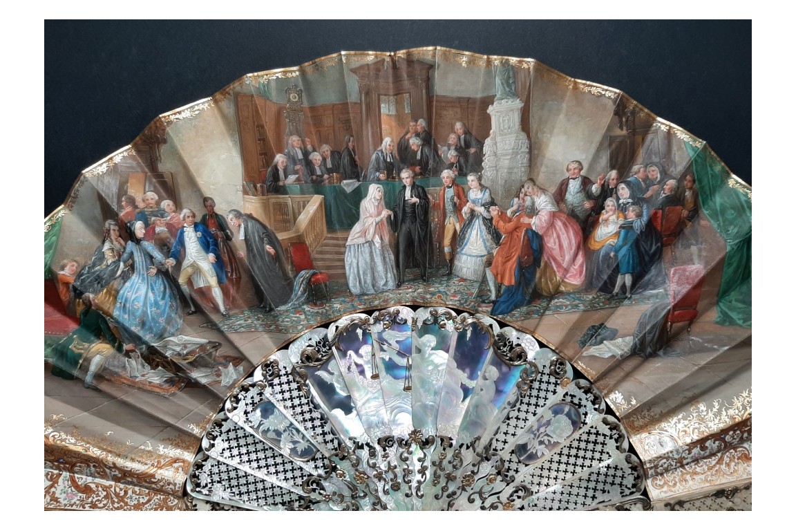 Justice triumphs, fan by Alexandre circa 1860-70
