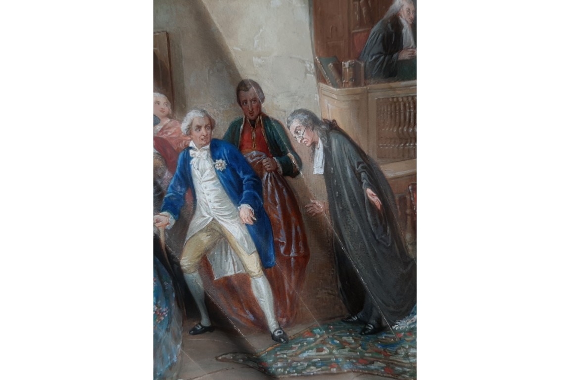 La Justice triomphe, éventail d'Alexandre vers 1860-70