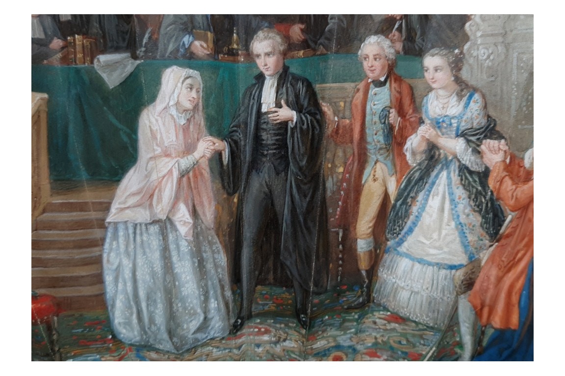 La Justice triomphe, éventail d'Alexandre vers 1860-70