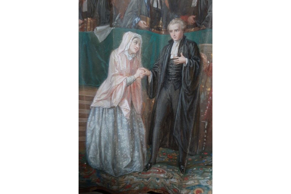 La Justice triomphe, éventail d'Alexandre vers 1860-70