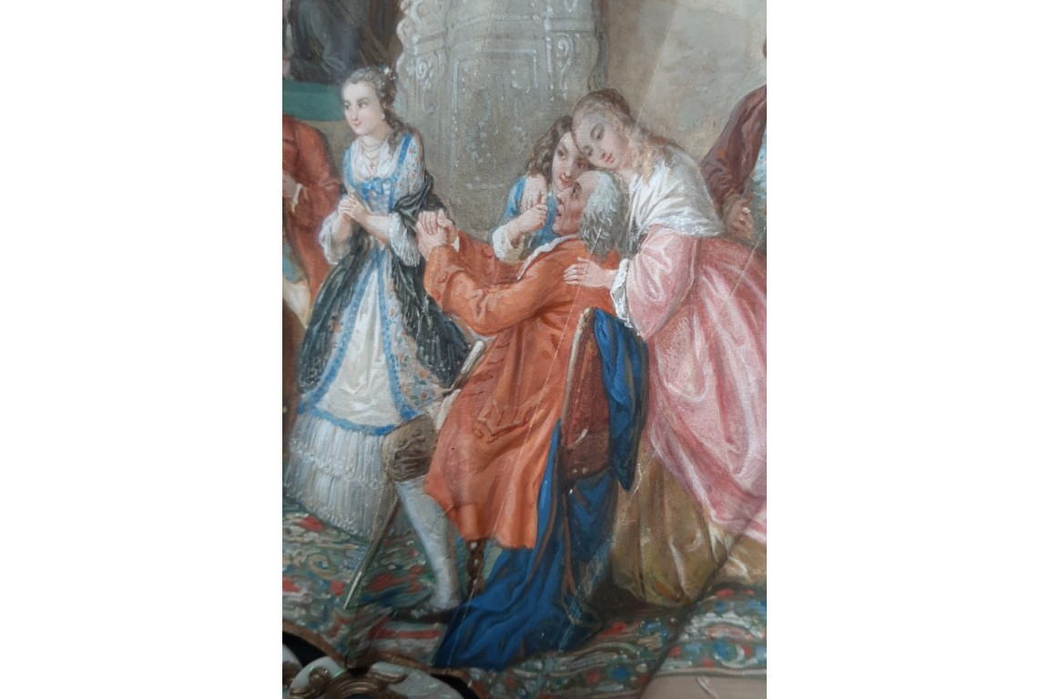 La Justice triomphe, éventail d'Alexandre vers 1860-70