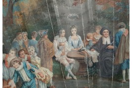 The wedding party, fan circa 1750-60