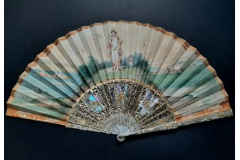 La Mère aux Amours, fan by Alexandre, Vidal and Hervy for the Exposition Universelle of 1855