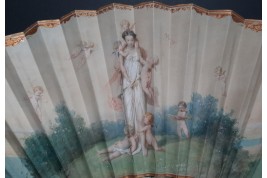 La Mère aux Amours, fan by Alexandre, Vidal and Hervy for the Exposition Universelle of 1855