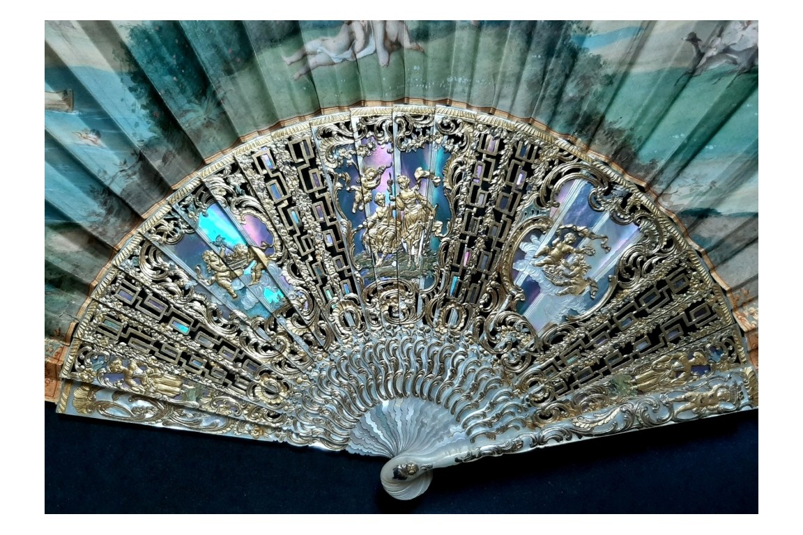 La Mère aux Amours, fan by Alexandre, Vidal and Hervy for the Exposition Universelle of 1855