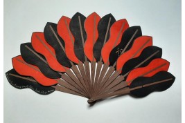 Frédérick GAY In red and black Modern fan