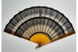 Frou-frou or trompe-l'oeil of triple cabriolet, fan circa 1920-30