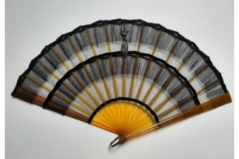 Frou-frou or trompe-l'oeil of triple cabriolet, fan circa 1920-30