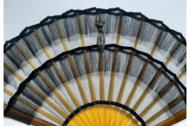 Frou-frou or trompe-l'oeil of triple cabriolet, fan circa 1920-30