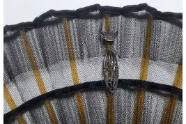Frou-frou or trompe-l'oeil of triple cabriolet, fan circa 1920-30