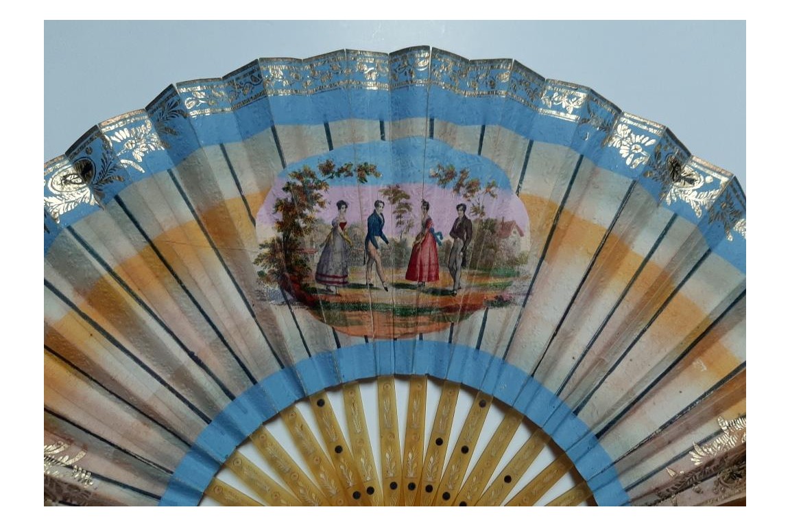 Shades of Dance, ombré fan circa 1824-26