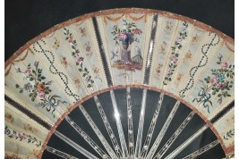 The reflection of the 18th century, fan circa 1770-80
