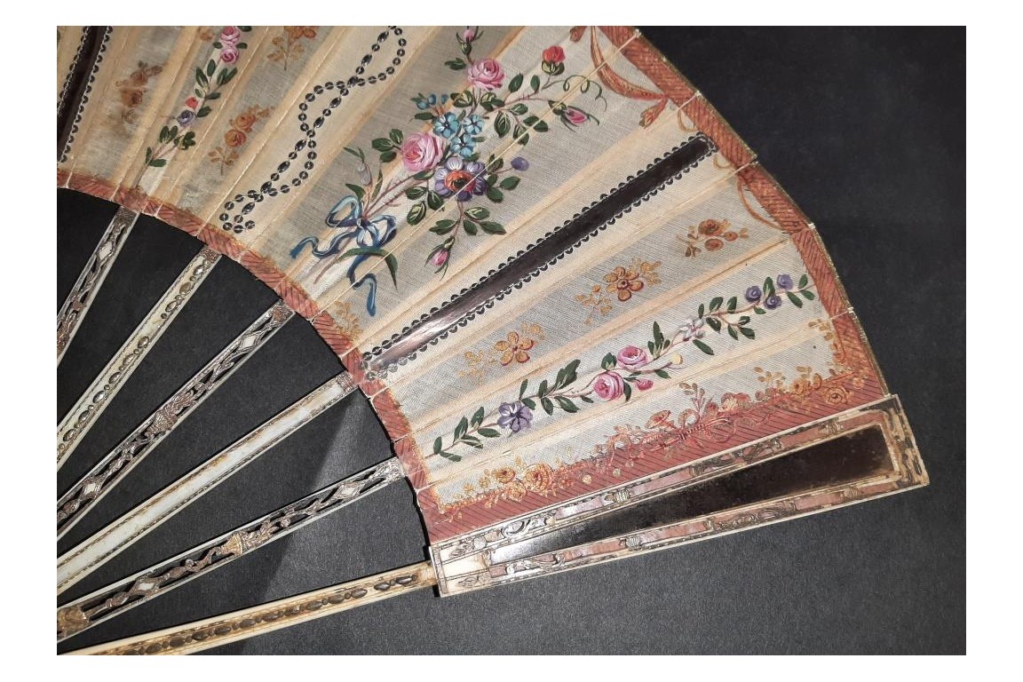 The reflection of the 18th century, fan circa 1770-80
