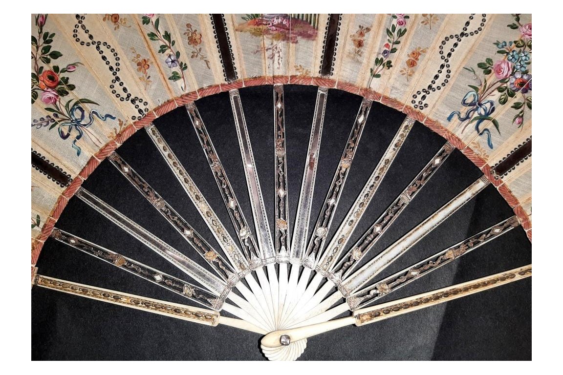 The reflection of the 18th century, fan circa 1770-80