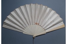 Golden pheasant, embroidered fan circa 1880-90