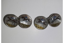 Horses race cufflinks, circa 1920-40