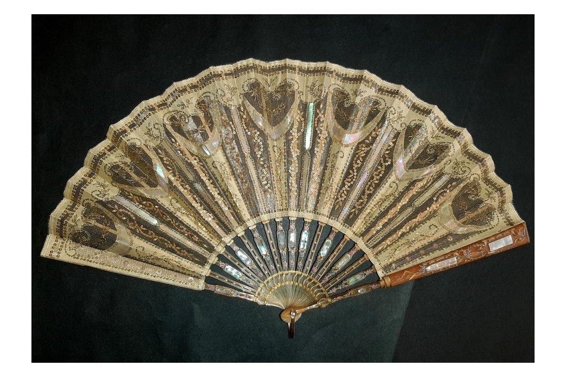 Light and brightness, fan circa 1900