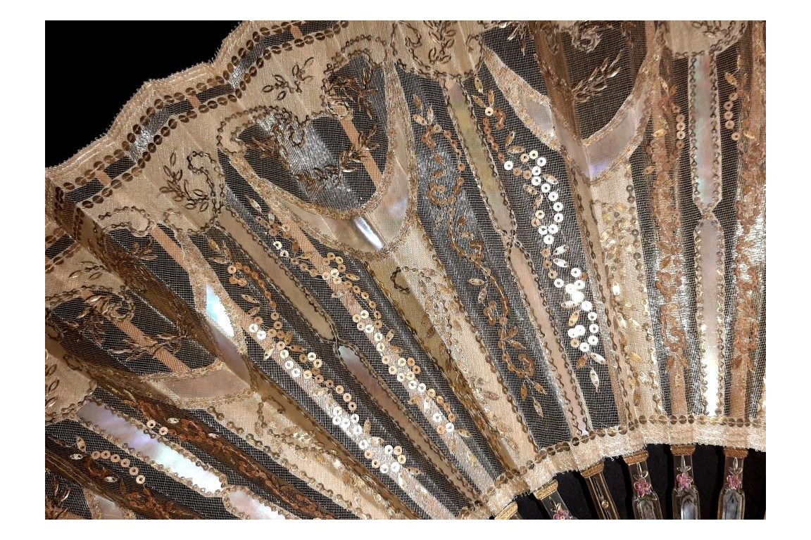 Light and brightness, fan circa 1900