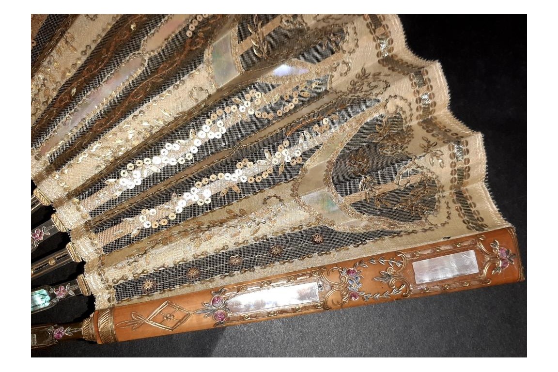 Light and brightness, fan circa 1900