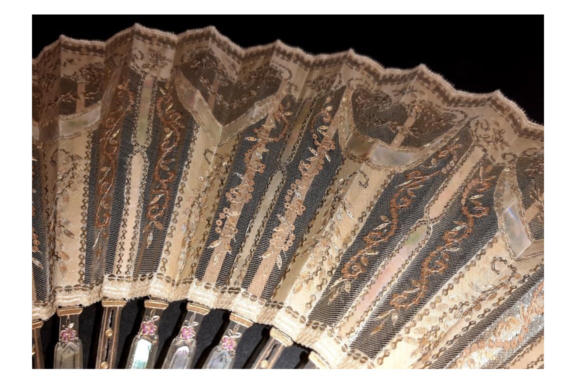 Light and brightness, fan circa 1900