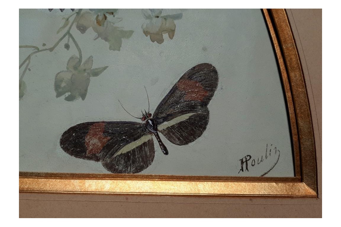 Les vrais papillons, feuille d'éventail de Gardon et Poulin, vers 1895