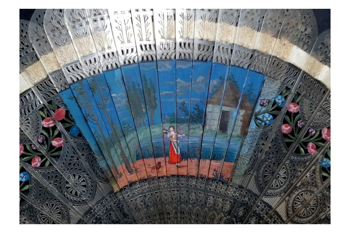 Four images fan, circa 1820-25