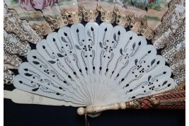 Bouquet fan, circa 1860