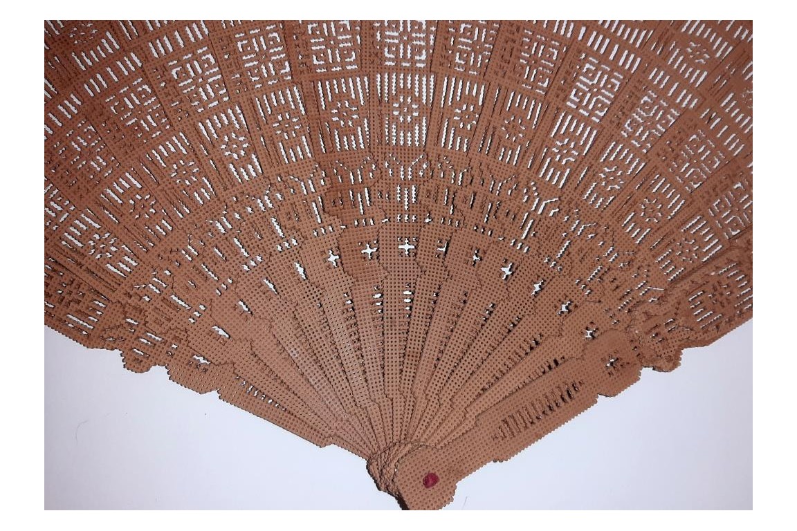 Congratulations Teodora Fabregues  ! Spanish papercutting fan circa 1880-1900