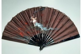 Nyx at sunset, fan by Lasellaz circa 1890