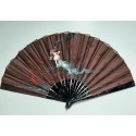 Nyx at sunset, fan by Lasellaz circa 1890