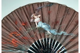 Nyx at sunset, fan by Lasellaz circa 1890