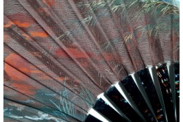 Nyx at sunset, fan by Lasellaz circa 1890