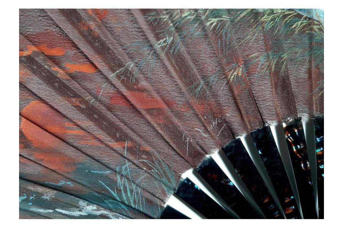Nyx at sunset, fan by Lasellaz circa 1890