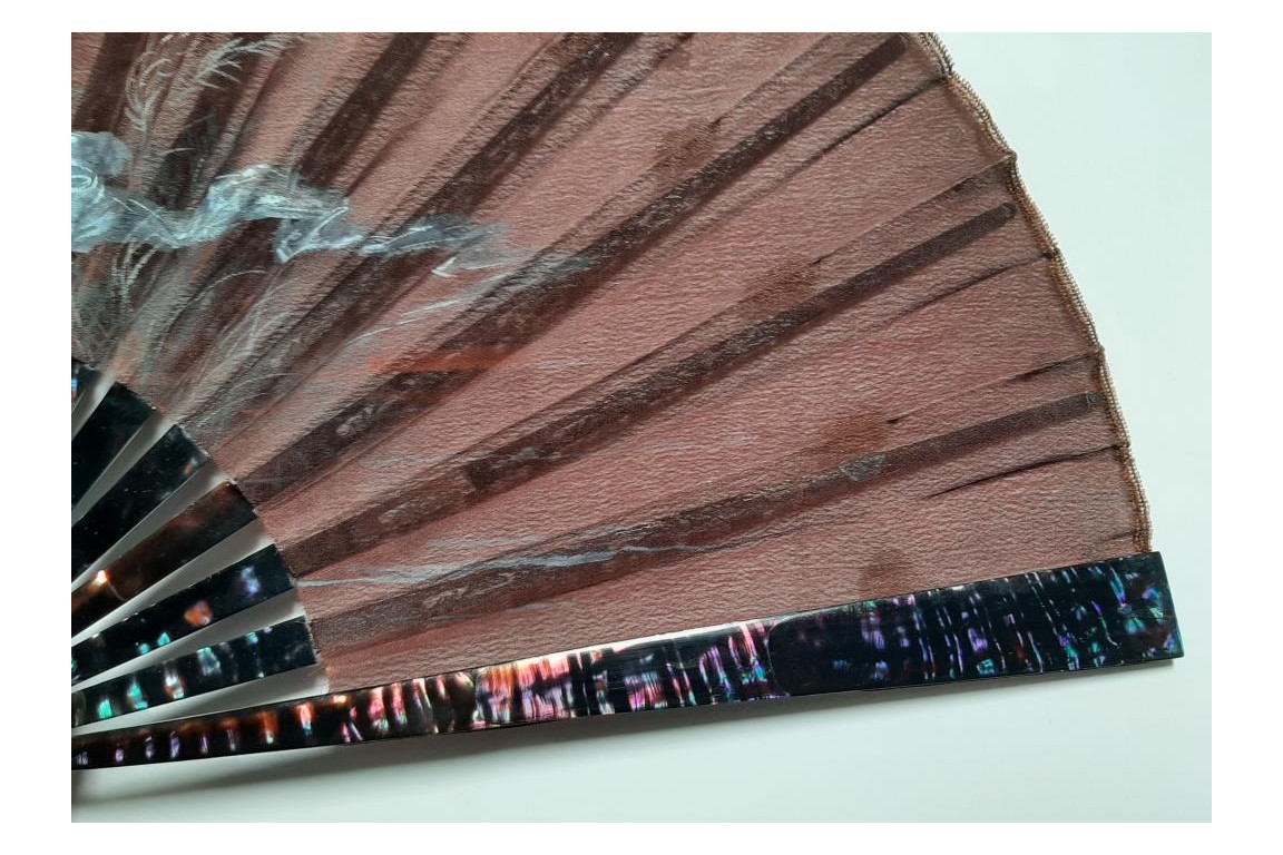 Nyx at sunset, fan by Lasellaz circa 1890